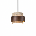 Paro Travertine Pendant Light - pure white studio