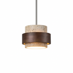 Paro Travertine Pendant Light - pure white studio