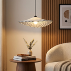 Maru Wabi-Sabi Vintage Lotus Leaf Pendant Lamp - lifestyle living room