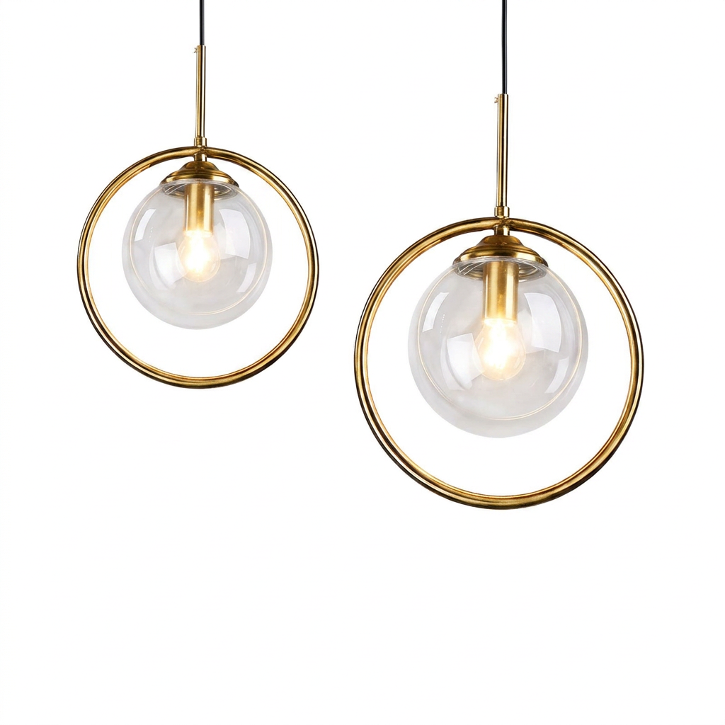 Ana Glass Pendant Light - pure white studio