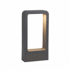 Rectangular Frame Waterproof Led Black Modern Bollard Fixtures Post Lamp