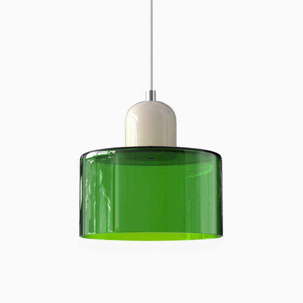 Linnea Bauhaus Glass Pendant Light pure white