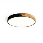 Marlowe Scandinavian Wood Flush Ceiling Light pure white