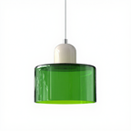 Linnea Bauhaus Glass Pendant Light - pure white background