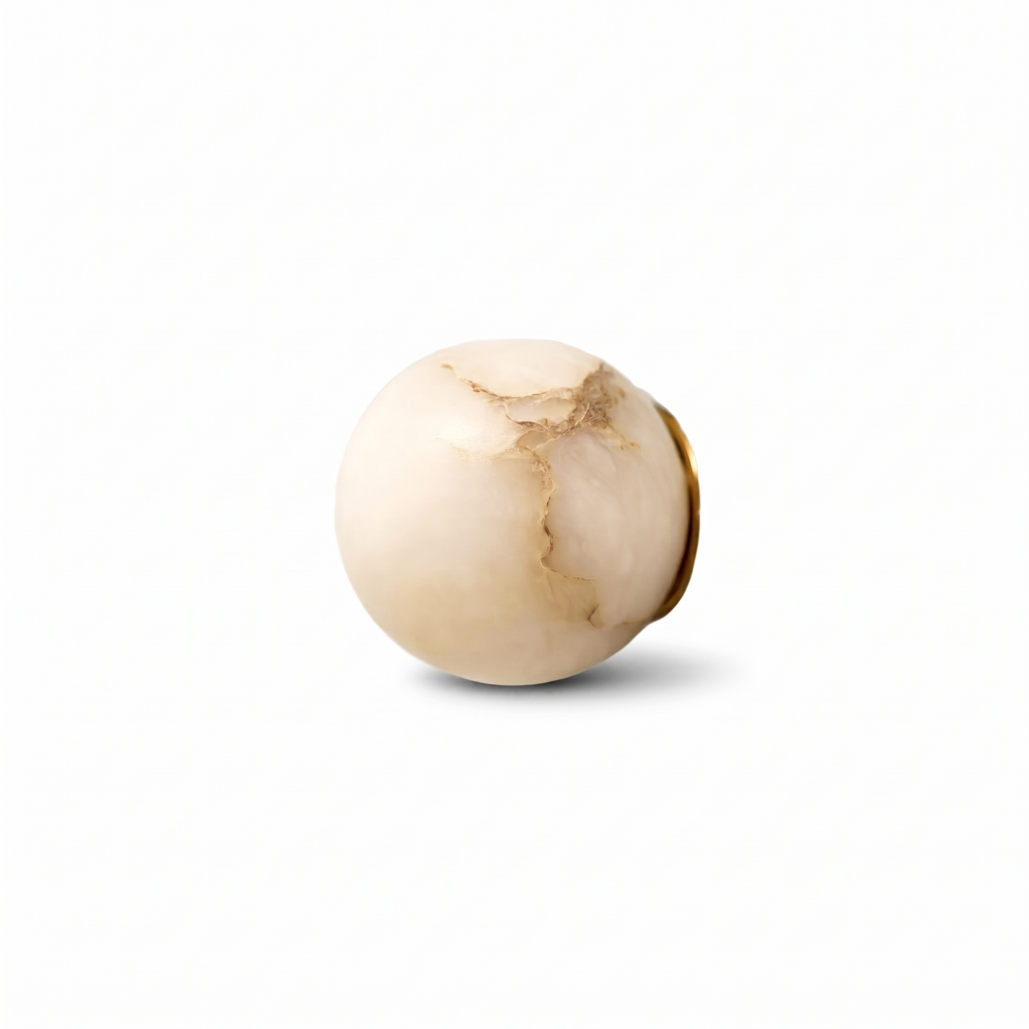Savana Mini Orb Alabaster Wall Light - pure white background