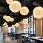 Calder Moon Pendant Light with Resin Shade, size comparison