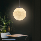 Calder Moon Pendant Light with Resin Shade, close-up view