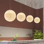 Calder Moon Pendant Light with Resin Shade, detail view