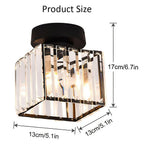 Lara Modern Crystal Flush Mount Ceiling Light
