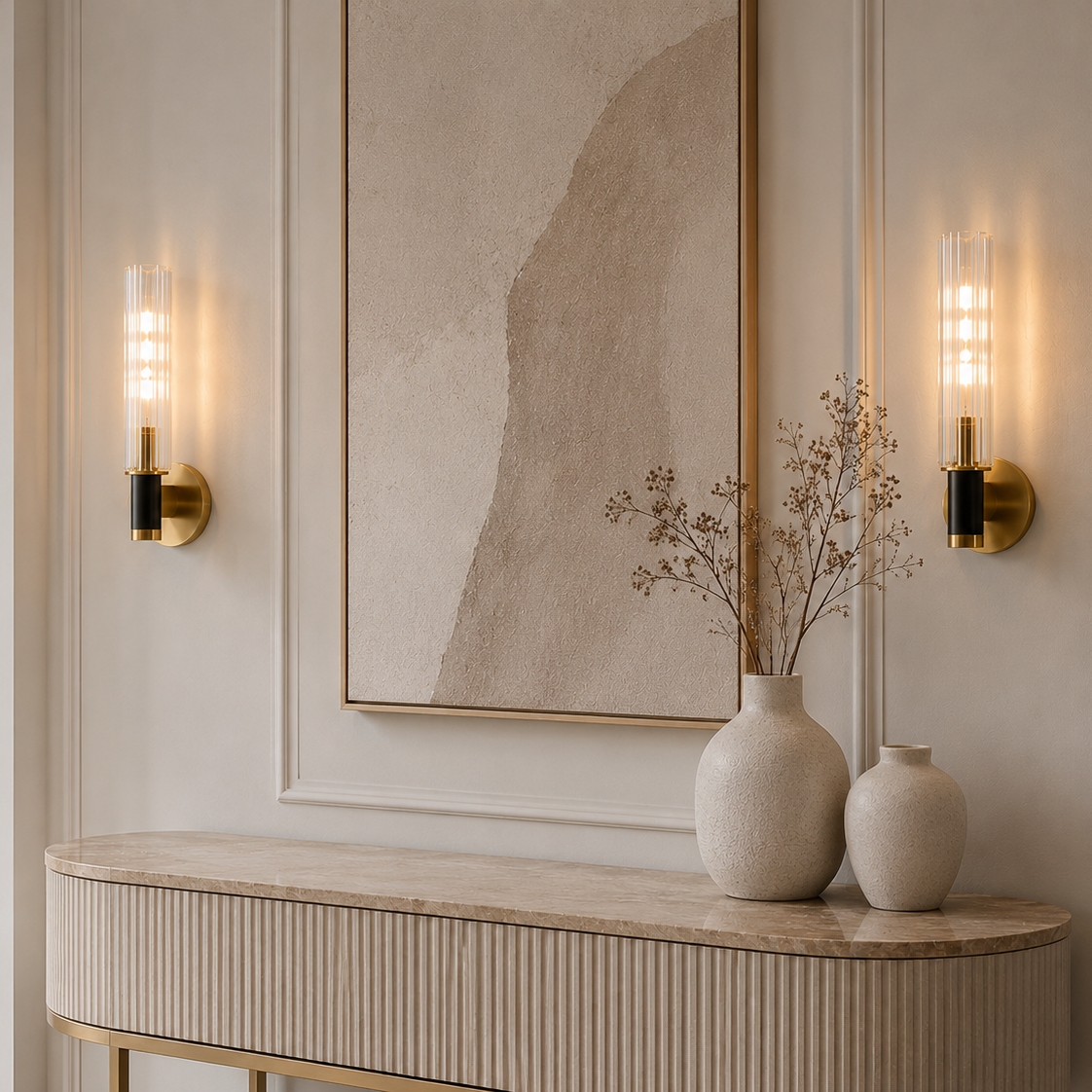 Luna Brass LED Wall Light