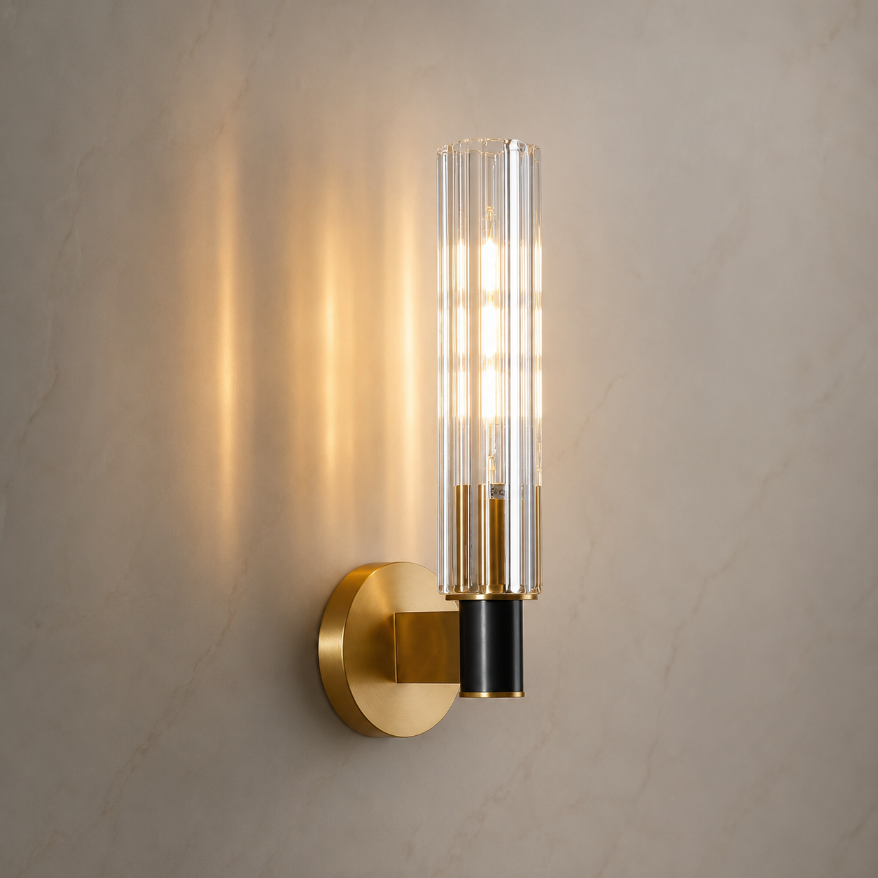 Luna Brass LED Wall Light