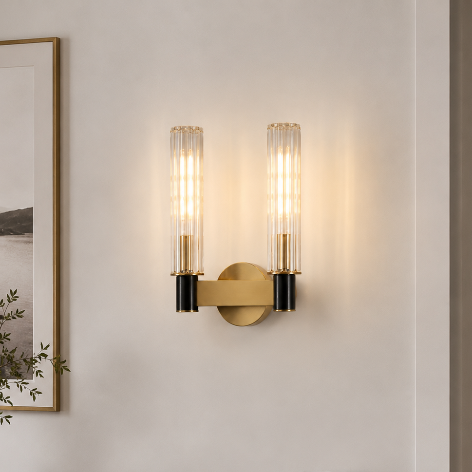 Luna Brass LED Wall Light