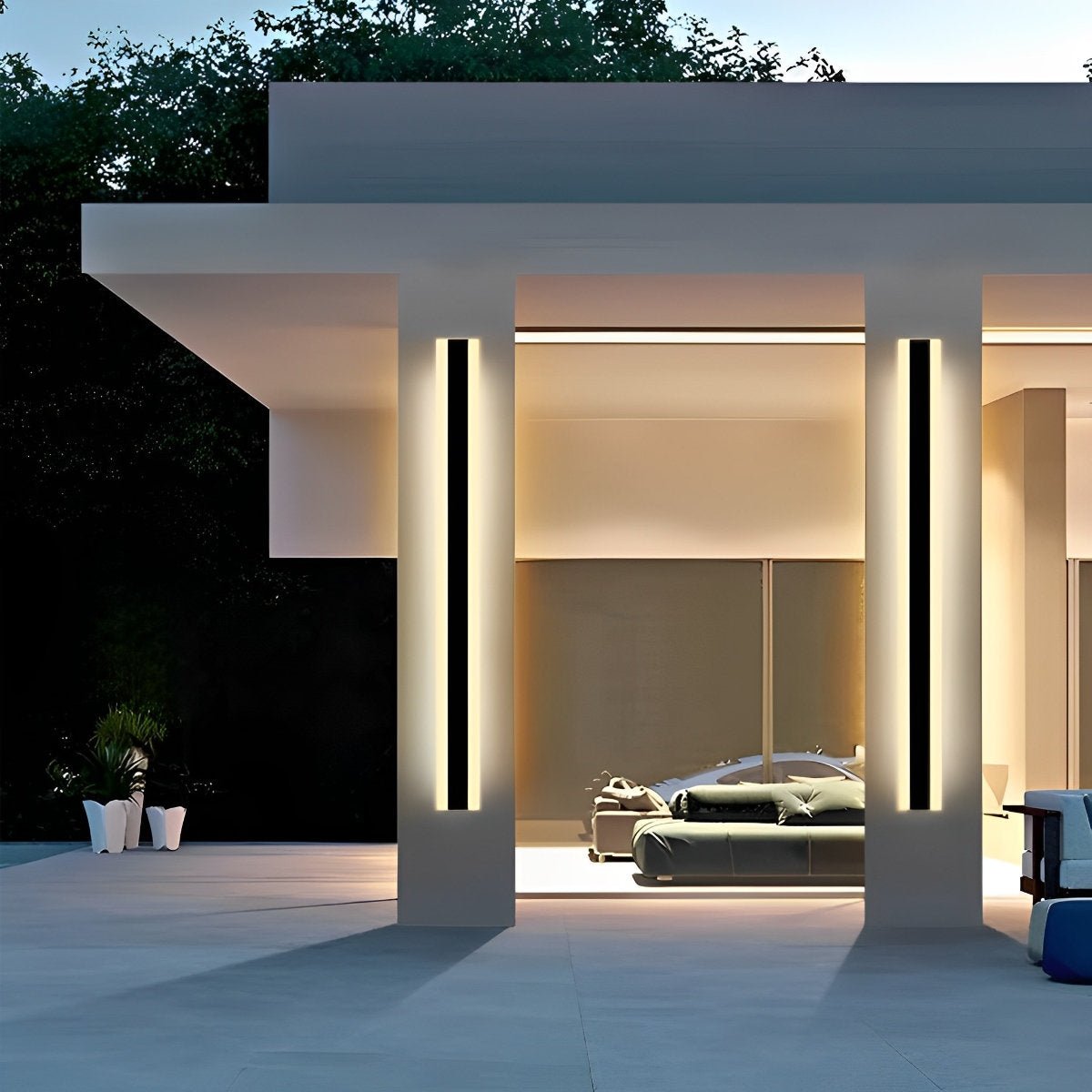 Minimalist LED Garden Wall Sconce