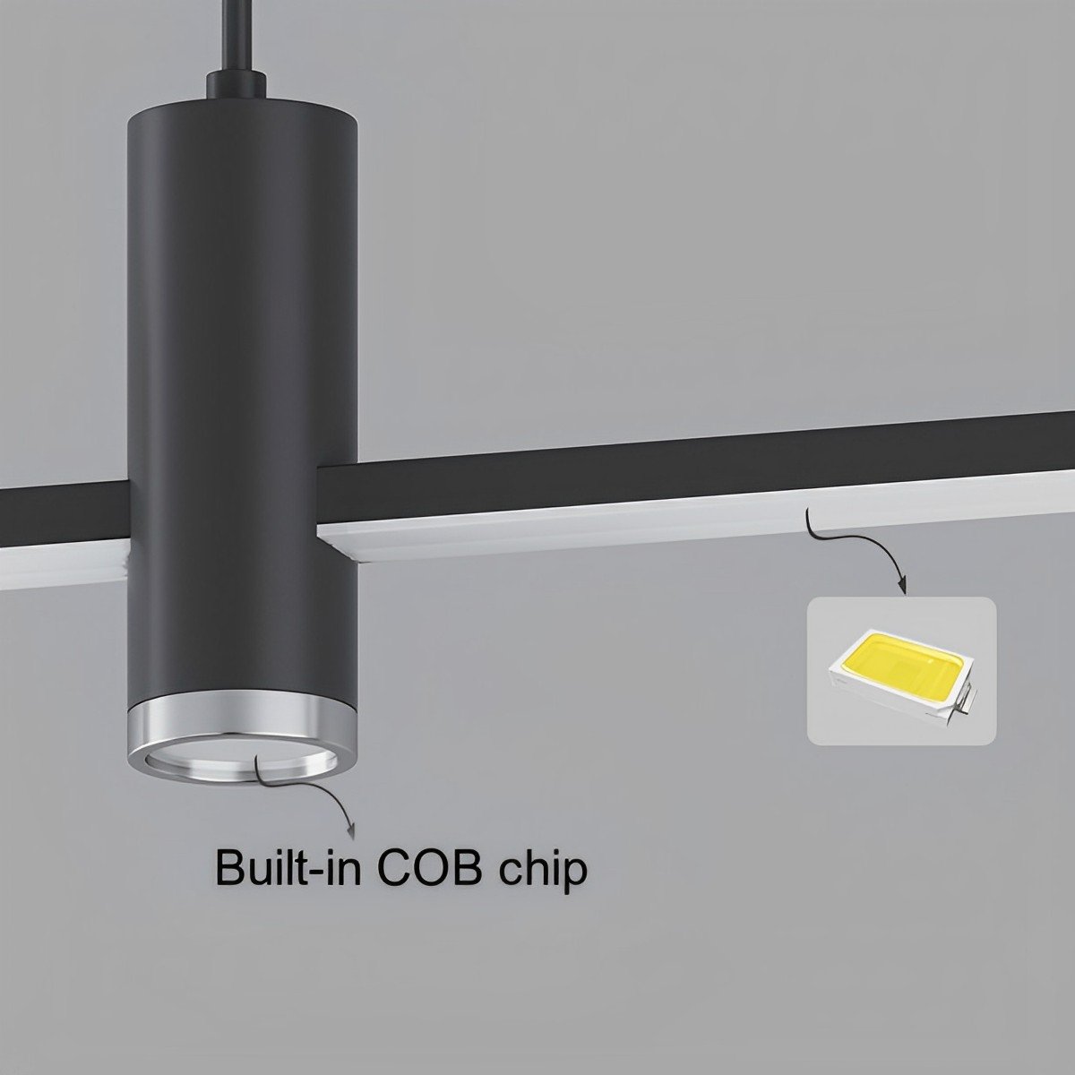 Modern Minimalist LED Strip Pendant Light
