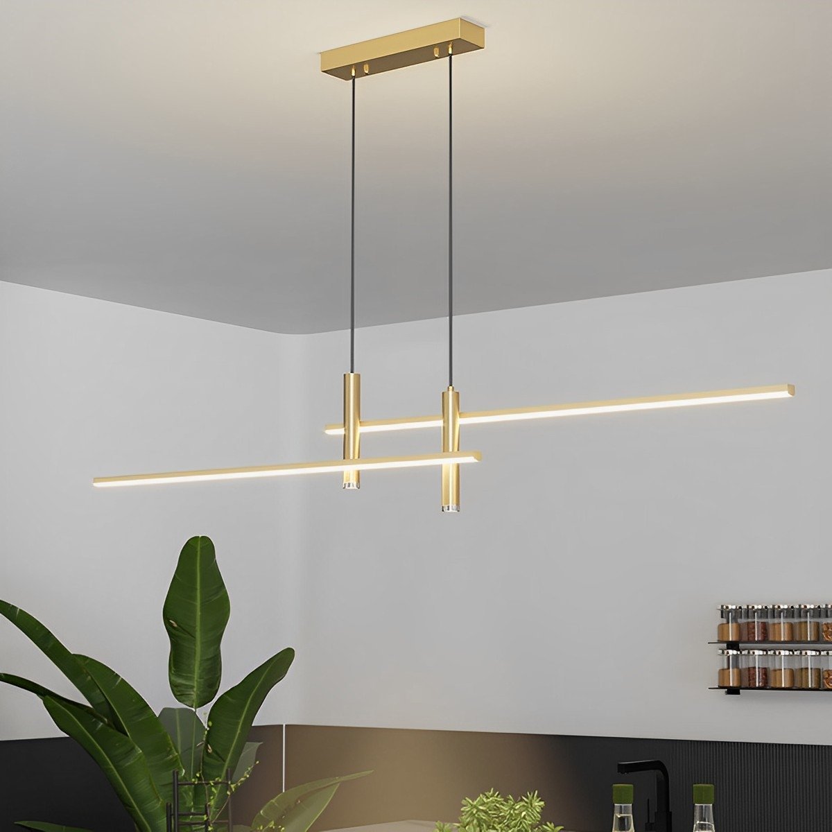 Modern Minimalist LED Strip Pendant Light