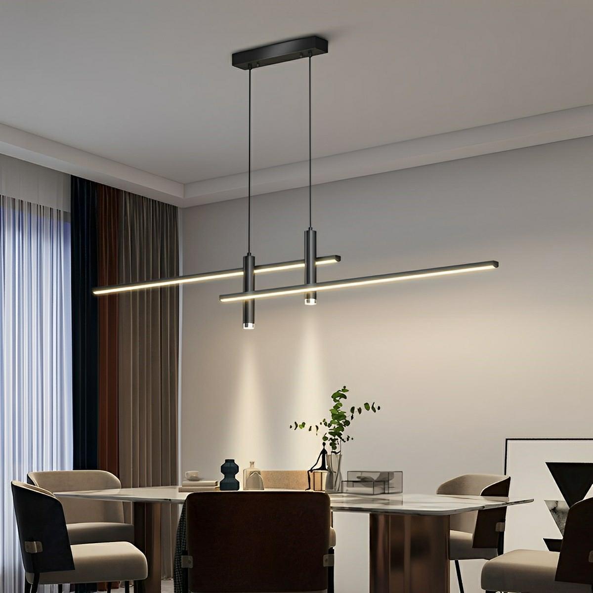 Modern Minimalist LED Strip Pendant Light