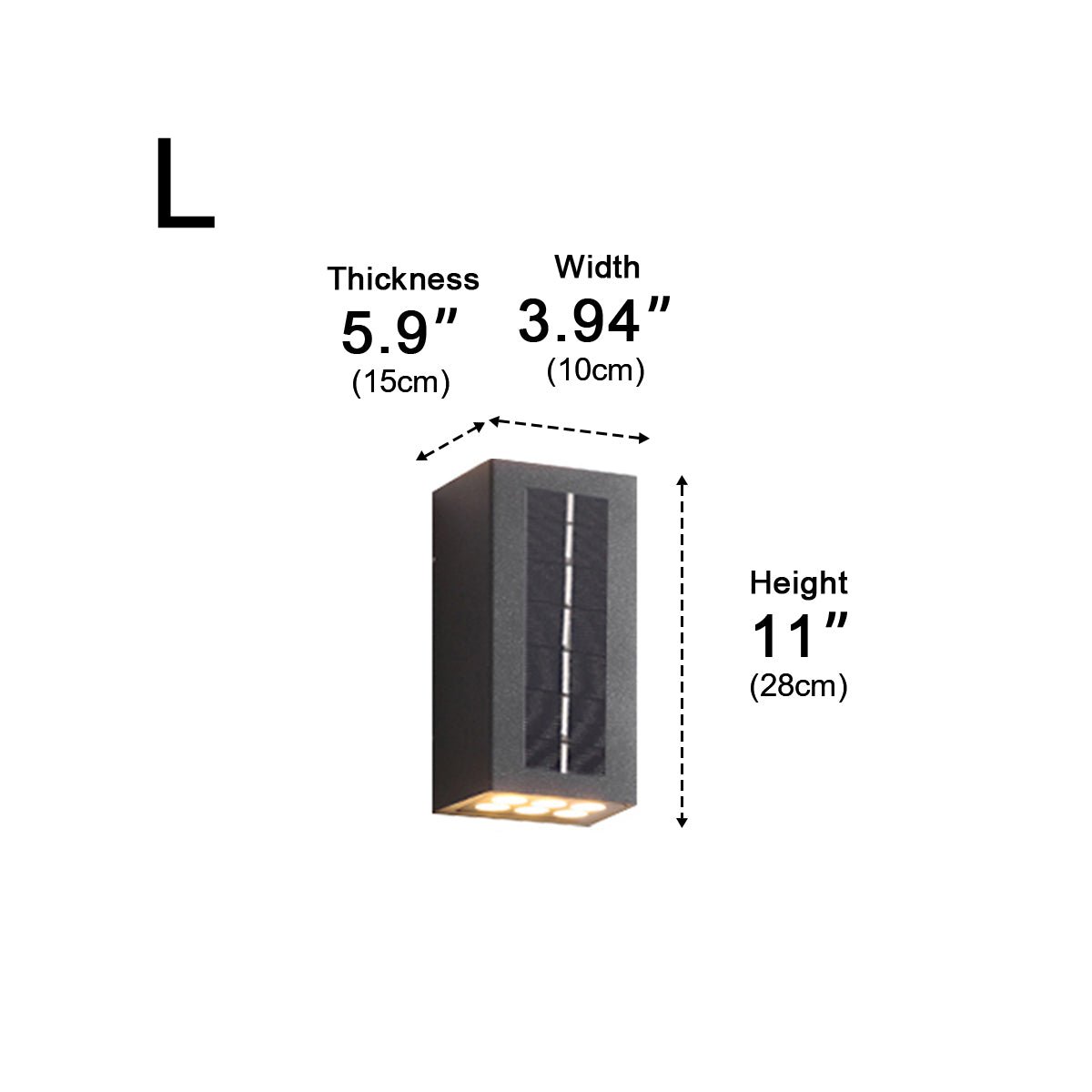 Modern Solar LED Up Down Wall Sconce