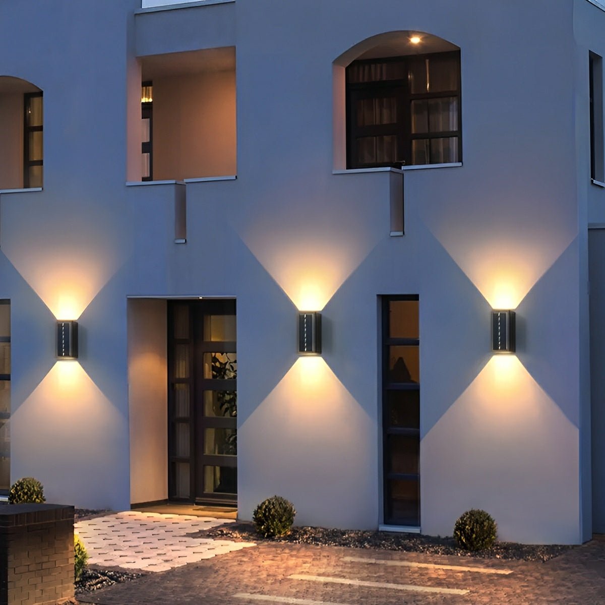 Modern Solar LED Up Down Wall Sconce