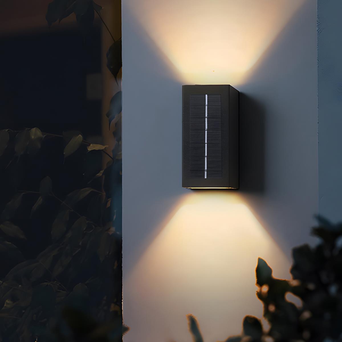 Modern Solar LED Up Down Wall Sconce