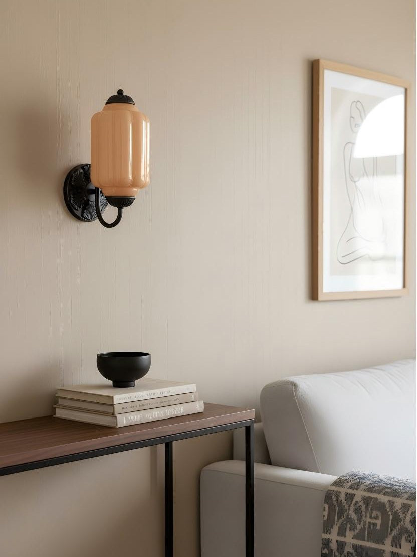 Ella Vintage Milk Glass Wall Sconce