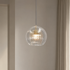 Luna Glass Globe Pendant Light