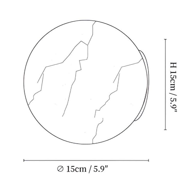 Savana Mini Orb Alabaster Wall Light