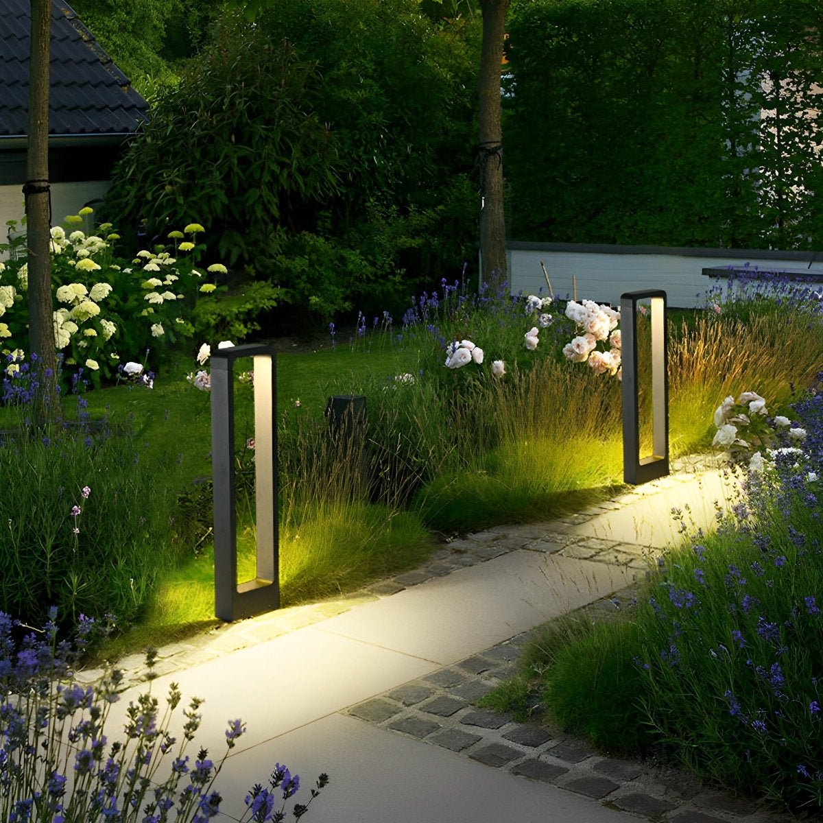 Modern Black LED Bollard Post Lamp