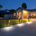 Modern Black LED Bollard Post Lamp