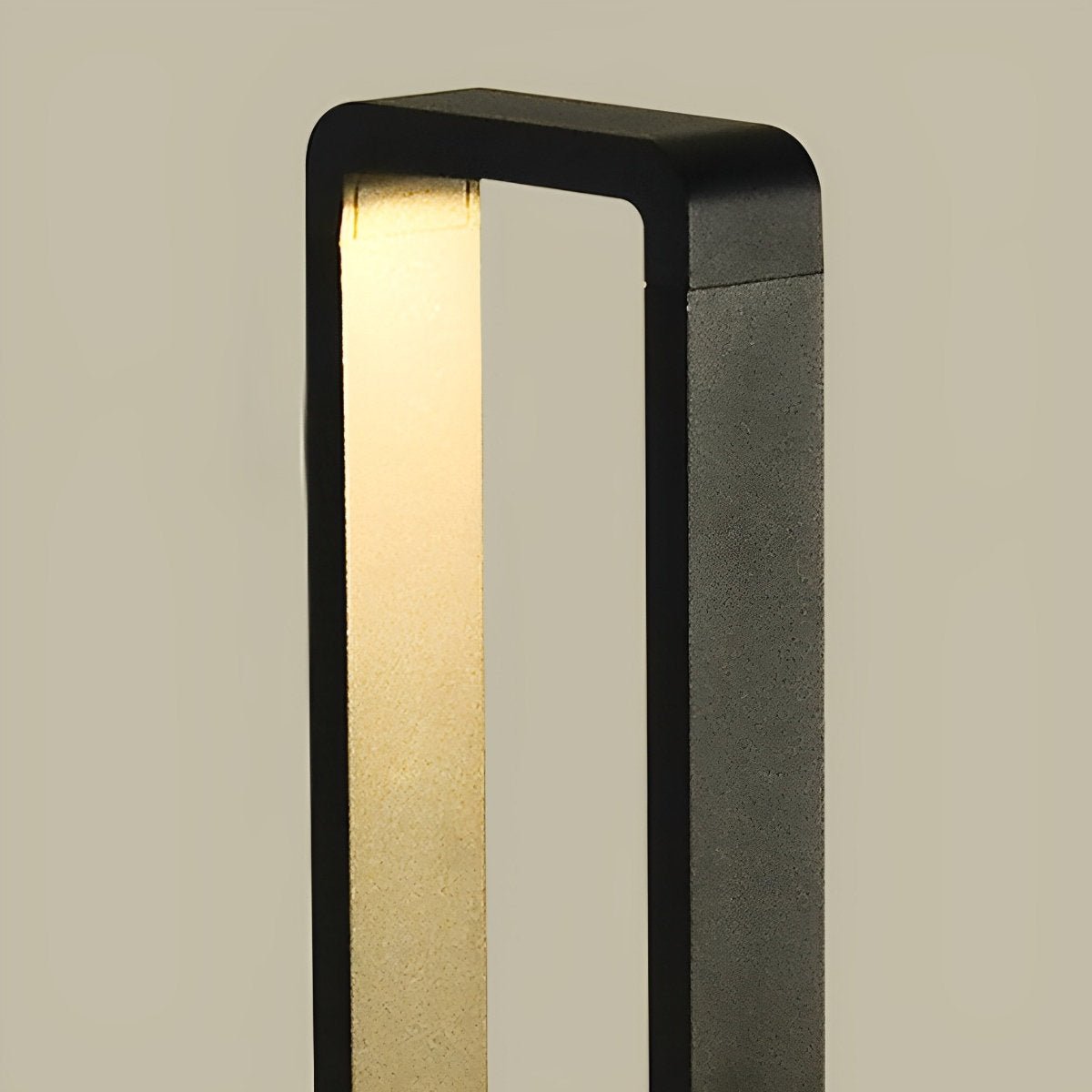 Modern Black LED Bollard Post Lamp