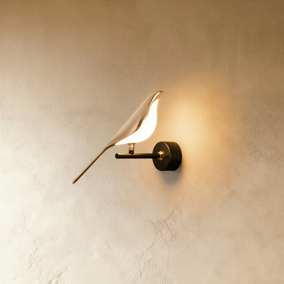 Faye Swallow Wall Light with Acrylic Diffuser, front view