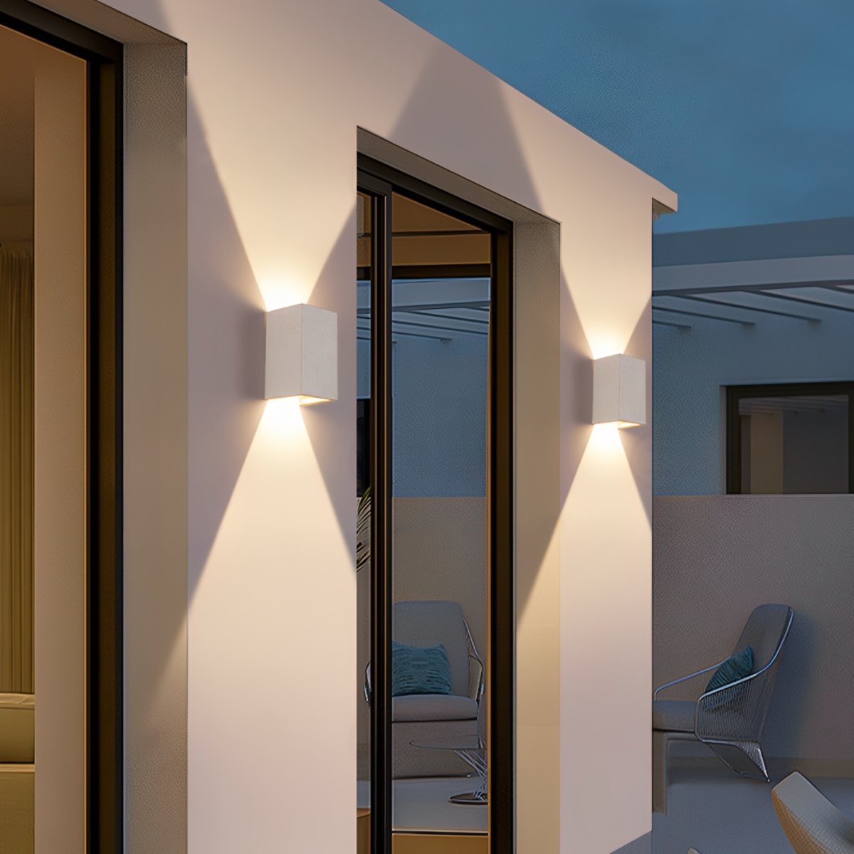 Square Up Down LED Outdoor Wall Sconce