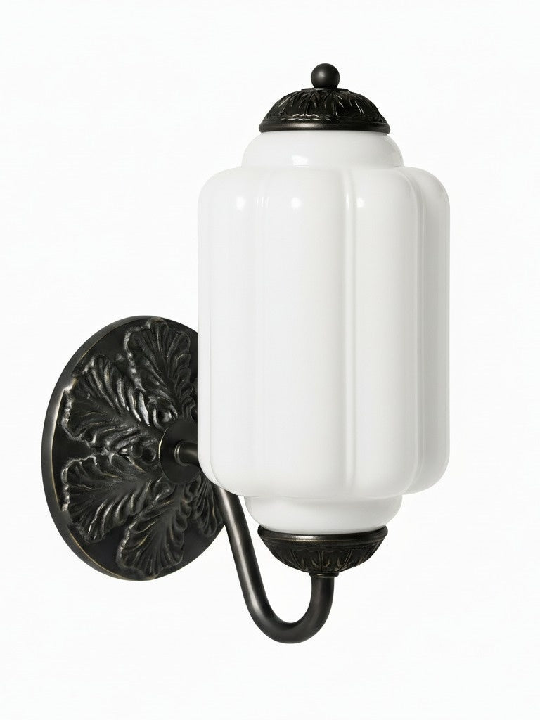 Ella Vintage Milk Glass Wall Sconce