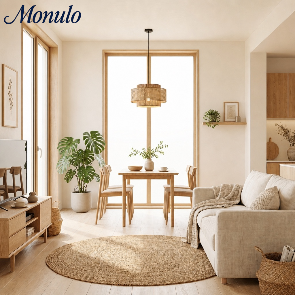 Kobo Wabi-Sabi Hemp Rope Rattan Pendant Light